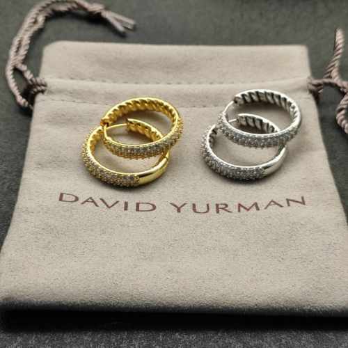 上新。David Yurman 半满钻耳钉 尺寸25.4X4.8Mm 编号Dyeh-078-079