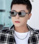 Gucci 男款炫彩飞行员偏光太阳镜 材质：高清尼龙加厚卡槽高清偏光镜片 无边框镜架颜型号：G2805