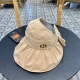 dior 韩版新款彩胶防晒帽子女小清新花朵透气空顶旅游度假太阳帽