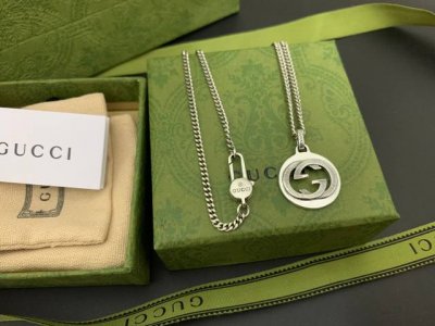 gucci 古驰 新款 时尚 简约风格 齿轮纹双G 项链 男女同款 长度：55-60厘米 编号：D0624765