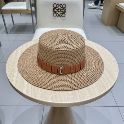 Ysl 圣罗兰新款草帽，皮带盆帽，头围57Cm