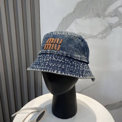 配防尘袋 Miumiu缪缪2025新款洗水软牛仔男女款渔夫帽 简约折叠遮阳～非常有质感的一款