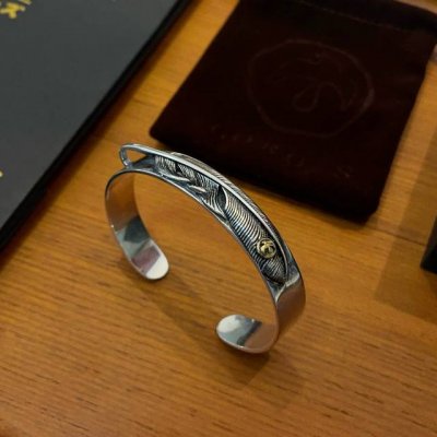 新品上架 Goro’S高桥吾郎点金开口羽毛手镯 顶级版本 认准独家拍摄 主攻高端市场 绝对区别普通版本！图片产品细节与Zp一致！原版制作工艺 精工品质 纯手工打