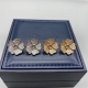 萧邦耳钉镶钻镀18K金工艺 四叶草 心形五花耳钉跳动的心耳钉 白金色 玫瑰金