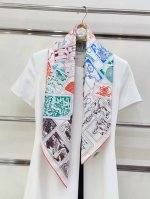 18姆米 双面同色 H**S真丝新款买了都说好看推荐 福宝集邮者90 真丝方巾，顶级工艺超值专柜爆款立体呈现图案纹路实物档次极高特殊工艺高端研发惊艳问世特殊尖端