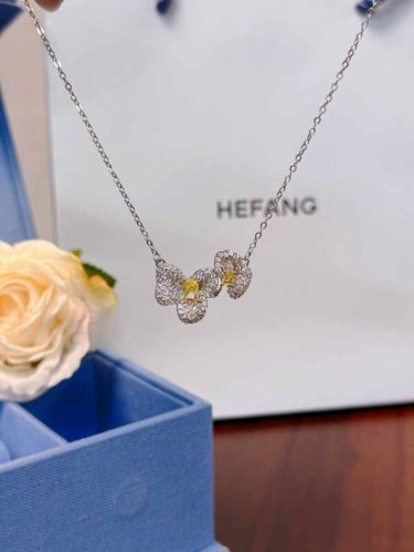 新品Hefang何方方糖兰花项链