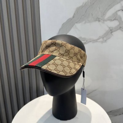 Gucci 古奇 最新原单宽版织带空顶帽 专柜1:1开模订制 最高版本 原版帆布料 轻盈透气 实物拍摄 四季百搭男女适用 基础头围56 贴片可调节