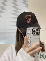 新款出货 Herm S 爱马仕 最新款原单棒球帽 拼色H 正品开模订制 原版透气帆布面料+原厂精钢调节扣 做工细致 时尚帅气质量超赞