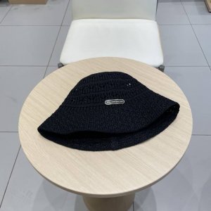 Balenciaga巴黎世家2025帽子女春夏新品纯色镂空遮阳渔夫帽时尚出游防晒盆帽显脸桶帽