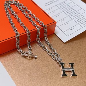 爱马仕项链 新品发布 Hermes 必备款猪鼻子系列首饰 高端定制.高端链条经典搭配吊牌 新品 简单时尚专柜一致 火爆款出货穿搭轻松驾驭 设计独特 值得入手的项