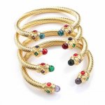 180David Yurman 金色手镯，建议适合佩戴的手围15-20Cm