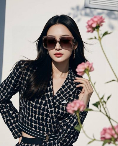 tr偏光系列 Lv大框太阳镜墨镜经典的方框设计，不挑脸型，无论搭配大衣还是连衣裙都非常显气质偏光镜片预防紫外线 型号：L6250