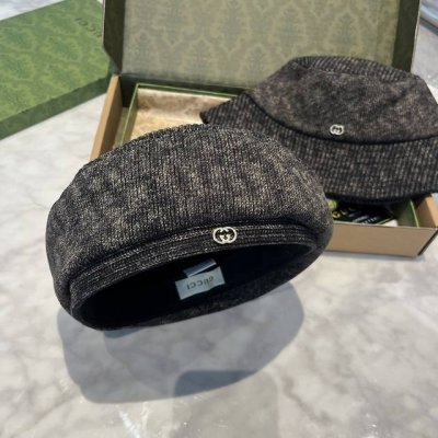 Gucci古奇条纹贝雷帽，高端定制面料。头围57Cm