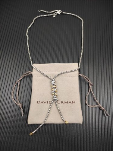 david Yurman 银链分色海伦娜Y项链 链粗3Mm 长度45+5Cm延长链 编号Dyxl-161