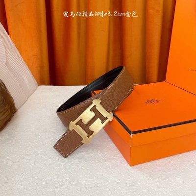 hermes 爱马仕，宽3.8Cm进口原版皮带身，双面可两面用，精品电镀五金 ！顶级P230