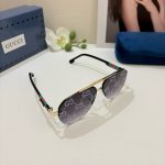 Gucci 古奇 2025开春新款时尚偏光太阳镜 高品质 佩戴舒适 网红潮款墨镜 蛤蟆镜！