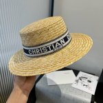 dior迪奥麦秆草平顶礼帽 遮阳帽 头围57Cm