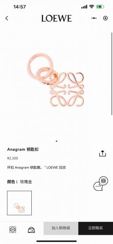官网图 佩戴图 -罗意威钥匙扣