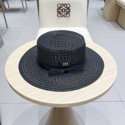 迪奥 Dior2025新款草帽，高级定制，名媛风，夏季防晒防紫外线，出行必备，百搭好看