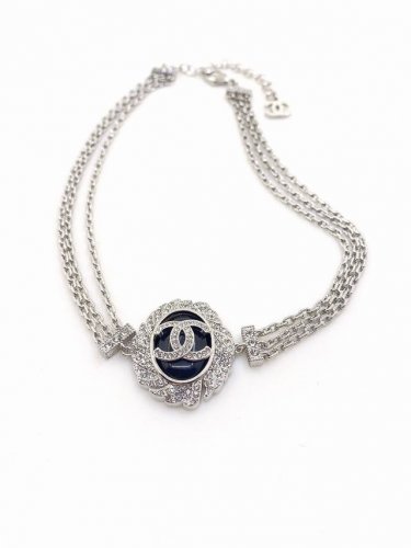 Chanel 最新款满钻椭圆黑3层项链 一致Z批黄铜材质