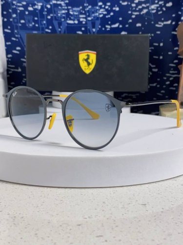Rayban雷朋法拉利联名 2025新款欧美潮流眼镜圆形金属太时尚百搭男女款开车驾驶眼镜 Rb3602 Size:51口21-140
