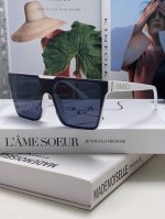 Gucci古奇 2025夏季新品方形面罩连体镜片墨镜女款大脸潮流街拍太阳镜男防紫外线 男女通用