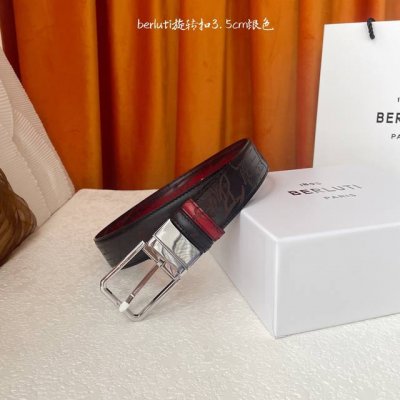 伯尔鲁帝 〖 Berluti 〗:采用意大利Venezia皮革和Patina古法染色工艺双面顶级头层小牛皮，搭配专柜奢华标志性精品钢制旋转扣，实物拍摄，奢华大气