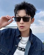 Lv 2025新款男女情侣款太阳镜多边形墨镜Ip电镀永不褪色 超轻超有弹性整幅眼镜无螺丝重要的是压不坏 高清尼龙镜片 精湛的工艺 原版材料 休闲大气不挑人的一款