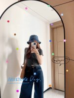 特 配防尘袋 Dior迪奥 2025新款小熊刺绣牛仔渔夫帽，百搭日常款～休闲出街#男女款