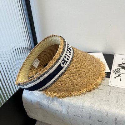 dior迪奥和草发箍遮阳帽