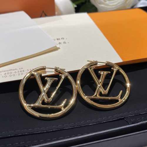 编号Led0012中号 编号Led0013大号 Lv最新款耳环圆形圆圈月亮光面 一致Z批黄铜材质