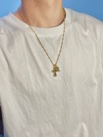 克罗心 做旧 祖母绿钻大小十字架项链 独特的风格设计 经典元素常卖款 潮人必备单品 一致Zp材质 细节对版