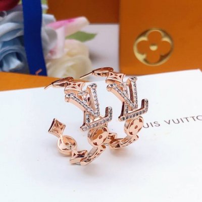 编号Led0129 Lv*最新款玫瑰金色耳环 一致Zp黄铜材质