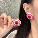 香奈儿圆形双c耳钉