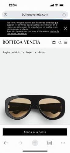 Bottega Venet* oversized model Bv1362S size:58口17-130