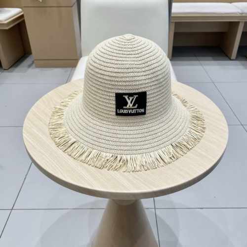 路易威登棒球帽 Louisvuitton新款草帽女I帽子你女毛边春夏季出游户外遮阳帽时