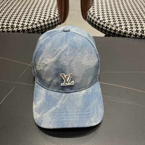 Lv 路易威登2025新款扎染牛仔棒球帽子女潮流复吉加深大头围显脸四季 通用遮阳鸭舌帽男