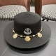 蒙口Moncler 超适合海边的帽子2025新款韩版草帽女大头围显 脸小盆帽手作贝壳