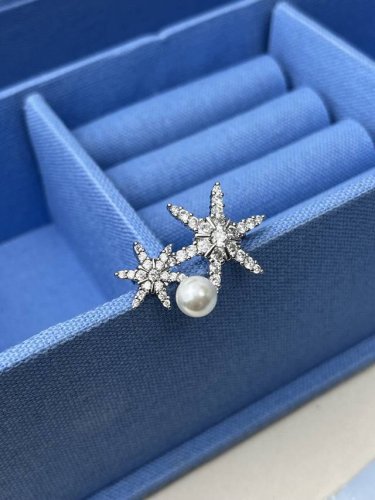 新品 Hefang何方优雅雪花胸针