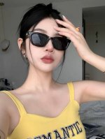 Gucci-偏光太阳镜 2025开春新款 潮流爆款 时尚方框偏光太阳镜 高品质 佩戴舒适 网红潮款墨镜 女士高清偏光太阳镜 高品质Tr镜框 型号 G0112