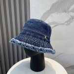 louivuittonlv路易威登 新款洗水牛仔渔夫帽，简单大方 男女通用遮阳帽，