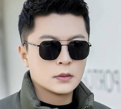 lv 男款炫彩飞行员偏光太阳镜 材质：高清尼龙加厚卡槽高清偏光镜片 无边框镜架颜型号：L28903