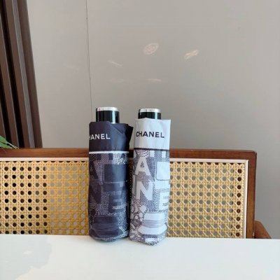 chanel 香奈儿 五折手动折叠晴雨伞 选用台 湾进口Uv防紫外线伞布 原单代工级品质 2色