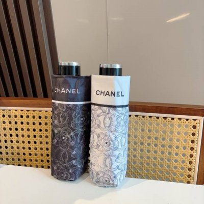 chanel 香奈儿 五折手动折叠晴雨伞 选用台湾进口Uv防紫外线伞布 原单代工级品质