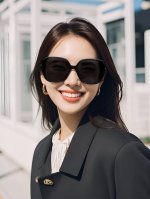 80Gg女士墨镜 时尚马蹄扣元素 高清偏光镜片 出行打卡必备 网红风 直播款（6123#）