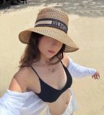 跑量 高定款 无质量问题不退换 dior迪奥草帽镂空盆帽 官方款字体凹凸有致非市场普通版本头围57Cm