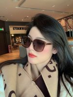 gucci 2025开春新款太阳镜 各路网红纷纷带起气场满分 俏皮甜美.上脸效果更佳.金属质感超好 型号：G7231