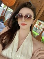 Cd女士墨镜 高清尼龙镜片 大框显瘦时尚风 网红直播爆款 6114