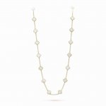 V金镀咪金 Vca高级白贝母20花四叶草项链 Cleef&Arpels 四叶草 此系列设计灵动 线条流畅 易于佩戴 展现无限搭配的可能 为每一位女性的生活带来丰