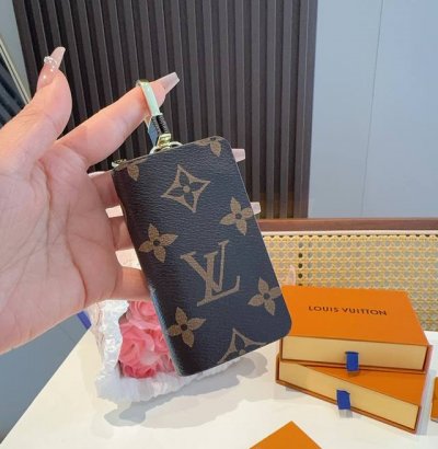 lv经典老花钥匙包，车钥匙包 挂件配饰